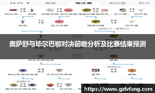 奥萨舒与毕尔巴鄂对决前瞻分析及比赛结果预测